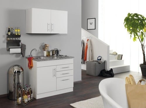 Held Meubels Toronto mini-keuken met apparatuur, wit mat, Breedte: 100 cm
