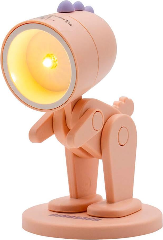 RealPower LED-zaklamp roze dinosaurus met voetstuk