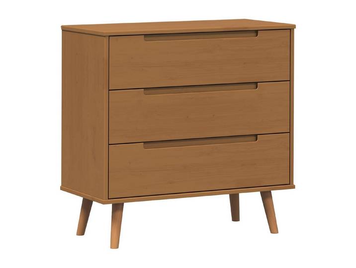 vidaXL Kommode Kommode MOLDE Karamell 80 x 40 x 80 cm Massives Kiefernholz (1 St)