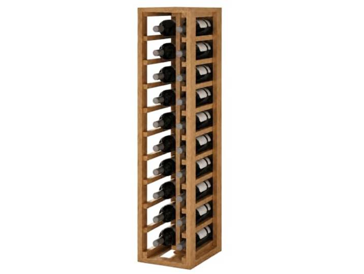 Expovinalia Weinregal Holz Kiefernholz 20 Flaschen - Eiche Weinregalmöbel, Weinregal schmal, Flaschenregal, Weinständer, Wine Rack 105x24x32 cm.