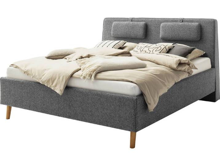 SCHÖNER WOHNEN-Kollektion Polsterbett MADRID wahlweise mit Bettkasten, erhältlich in der Größe 180x200cm, wahlweise mit schwarzen Metallfüßen oder Holzfüßen