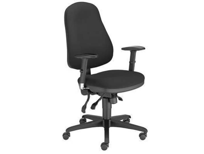 Siège de bureau Offix - Noir - Mécanisme asynchrone - Réglage de l'assise et du dossier