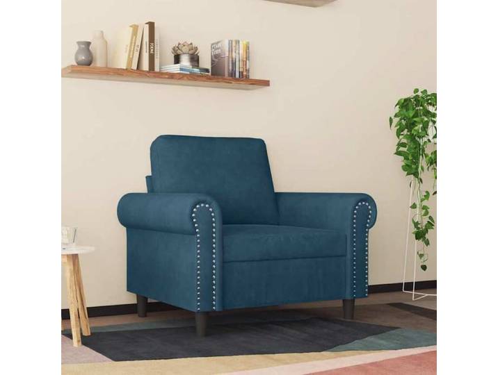 Best2026@velours Fauteuil Relax SHIELDPRO® - Siège maximal: 110 kg - Fauteuil Bleu 60 cm - pour salon2446