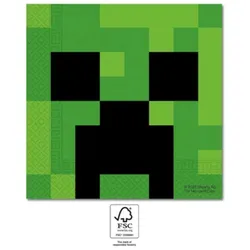 Procos Minecraft-Party zweilagige Papierservietten