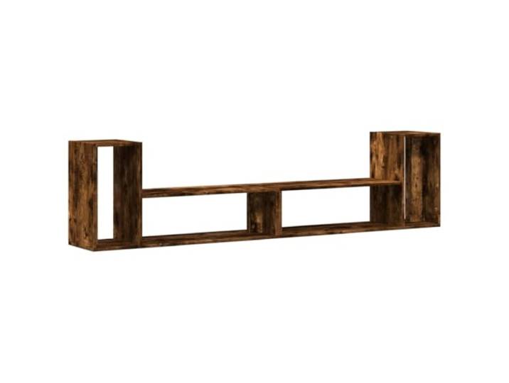 KTHLBRH TV-Möbel 2 Stück Eiche Rauchgrau 100 x 30 x 50 cm aus 4 offene Fächer, 2-in-1-Funktion, Montage erforderlich, mehrschichtiges Holz, pflegeleicht