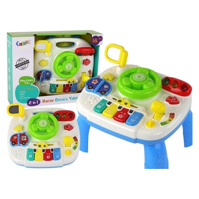 Lean Toys Interaktiver Lerntisch mit 2-in-1-Lenkrad (17385)