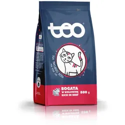 TEO Trockenfutter für Katzen, reich an Rindfleisch 800g