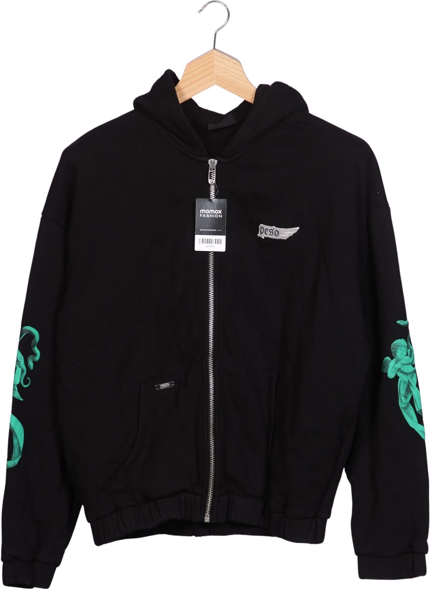 Peso Clothing Herren Kapuzenpullover, Schwarz, Gr. L, Baumwolle / Synthetik - Second Hand