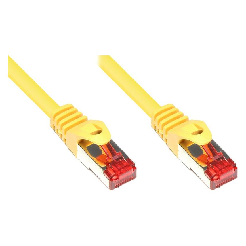 Goobay CAT 6 Patchkabel, S/FTP (PiMF), Gelb, 1 m (CAT6, 1 m) (95473)