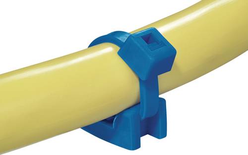 HellermannTyton KR6G5-E/TFE-BU Befestigungssockel schraubbar, nieten 151-00653 Bündel-Ø-Bereich 6.40mm (max)