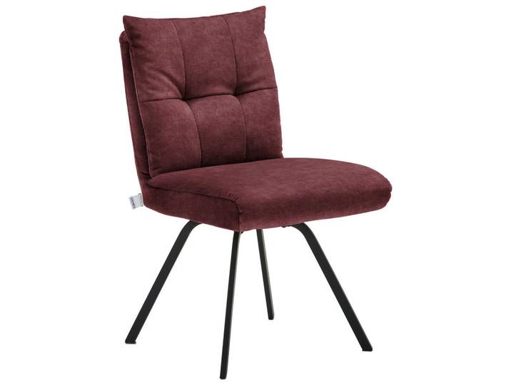 Welnova Stuhl, Weinrot, eckig, 50x82x68 cm, Gestellauswahl, Stoffauswahl, Esszimmer, Stühle, Esszimmerstühle