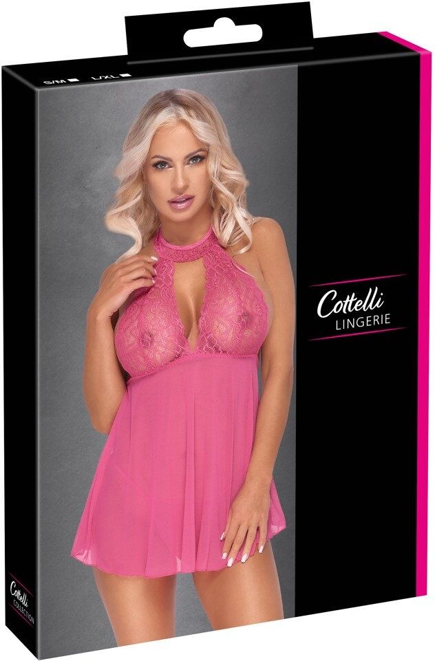 Cottelli LINGERIE Babydoll en Dentelle Rose