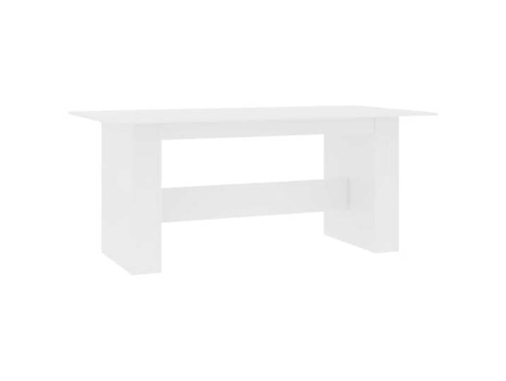 GHVBNMF Esstisch Weiß 180x90x76 cm Küchentisch Holzwerkstoff Schlichter Speisetisch im minimalistischen Design für Esszimmer und Küche, gefertigt mit breitem rechteckigem Sockel.