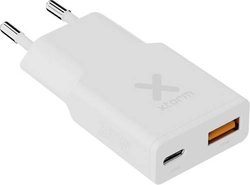 XTORM Go2 Series SlimLine Ladeadapter 33 W 1x USB-A, 1x USB-C USB PD, Quick Charge 3.0 Weiß Steckdose, Innenbereich