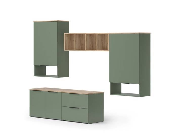 Meuble-paroi Wido 5 parties Vert Vicco 57454