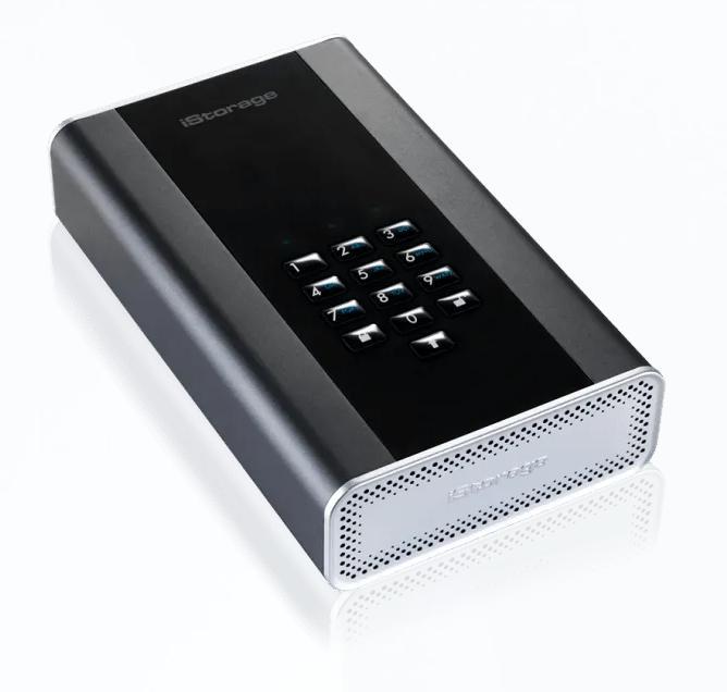 iStorage diskAshur DT2 256-bit 22TB-Classified - Graphite, 22 TB, 3.2 Gen 1 (3.1 Gen 1), Schwarz