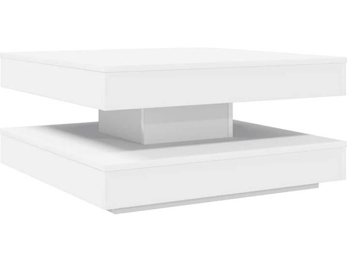 vidaXL Table basse pivotante à 360 degrés Blanc 70x70x34\,5 cm