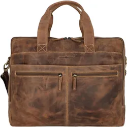 Greenburry Aktentasche Vintage 1572 (18.90"), Notebooktasche, Braun