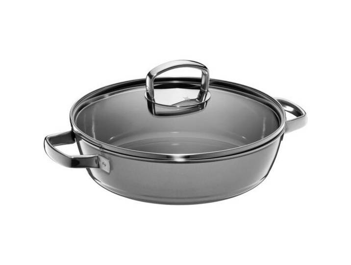 WMF Schmorpfanne, Metall, rund, backofengeeignet, Deckel hitzebeständig, Kochgeschirr, Pfannen, Bratpfannen