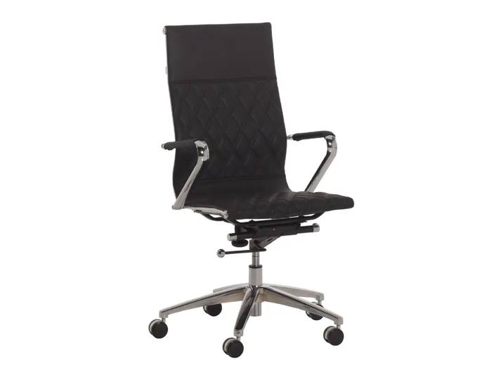 Bürostuhl Malibu, Byyu, schwarz, Textilleder