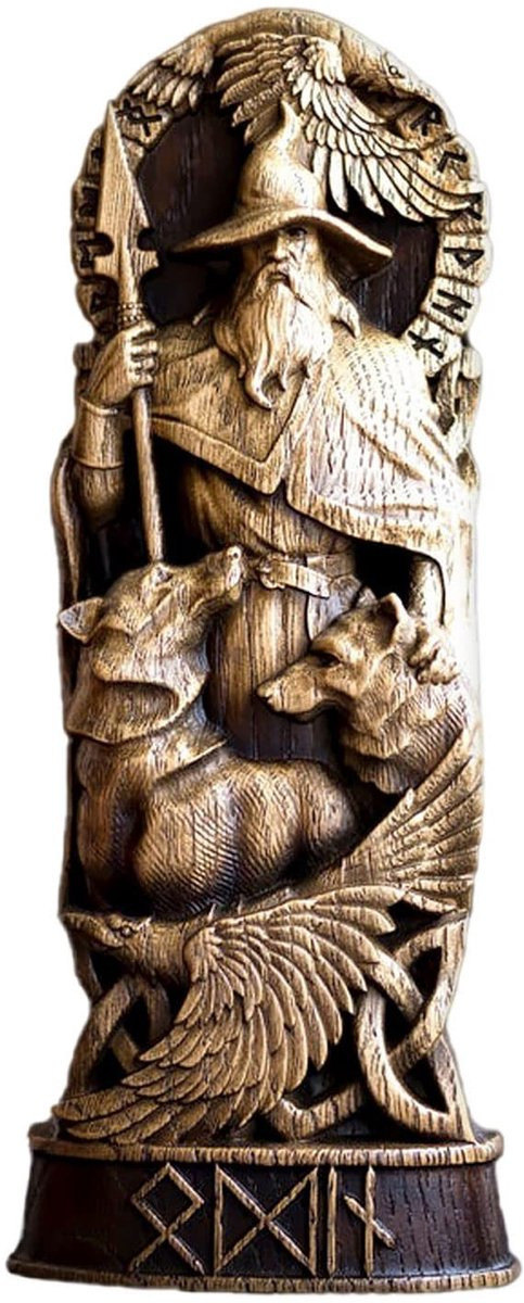 Omgoods Decoratief Figuur van Odin - Scandinavische Decoratie