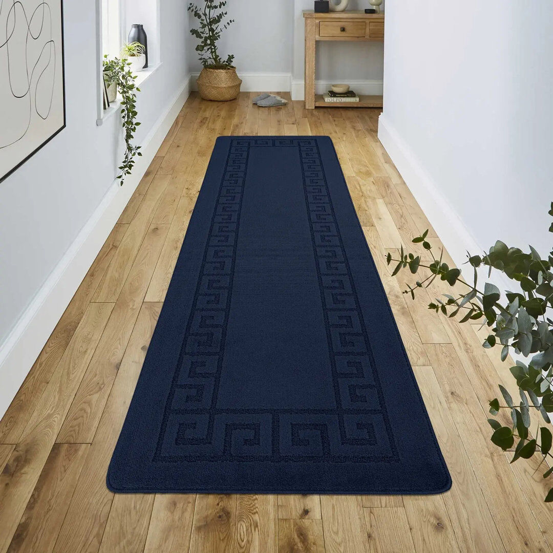 Quality & Style Rectangle Geometric Area Rug Navy Rectangle 160 x 230 cm