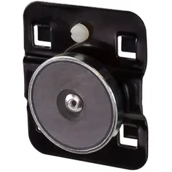 PROREGAL Magnethalter für Lochplatte | Ø4cm | Tiefschwarz