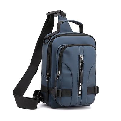 Anti-Diebstahl-Brusttasche für Herren, Umhängetaschen, Schule, Kurztrip, Messenger-Taschen, Herren-Nylon-Sling-Pack, USB-Aufladung, Umhängetasche, Geschenk für den Schulanfang