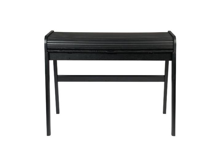 Bureau en bois noir, secrétaire, 1 tiroir, plateau coulissant - Z