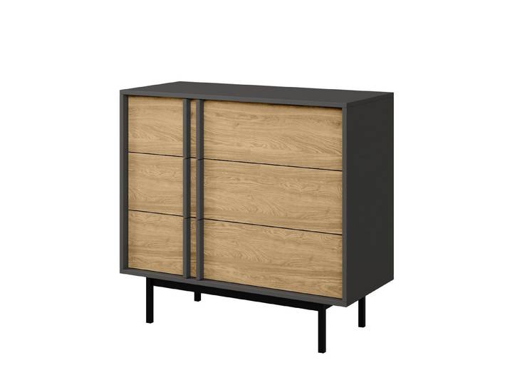 Compleo Kommode mit 3 Schubladen, Kommode 93 cm breit, Elegant design MALTS