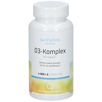 Sanhelios Vitamin D3 Sonnenvitamin-Komplex mit K2 80 St Kapseln