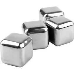 6x Metaltex Eiswürfel Inox, Eisformen, Silber