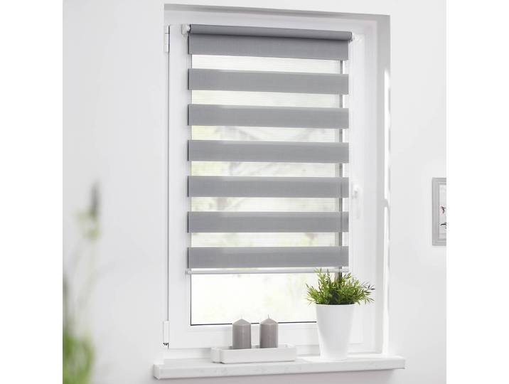 Store enrouleur Klemmfix 120 x 150cm Gris/Gris