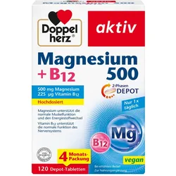 Doppelherz Magnesium 500 + B12 2-Phasen DEPOT 120 St