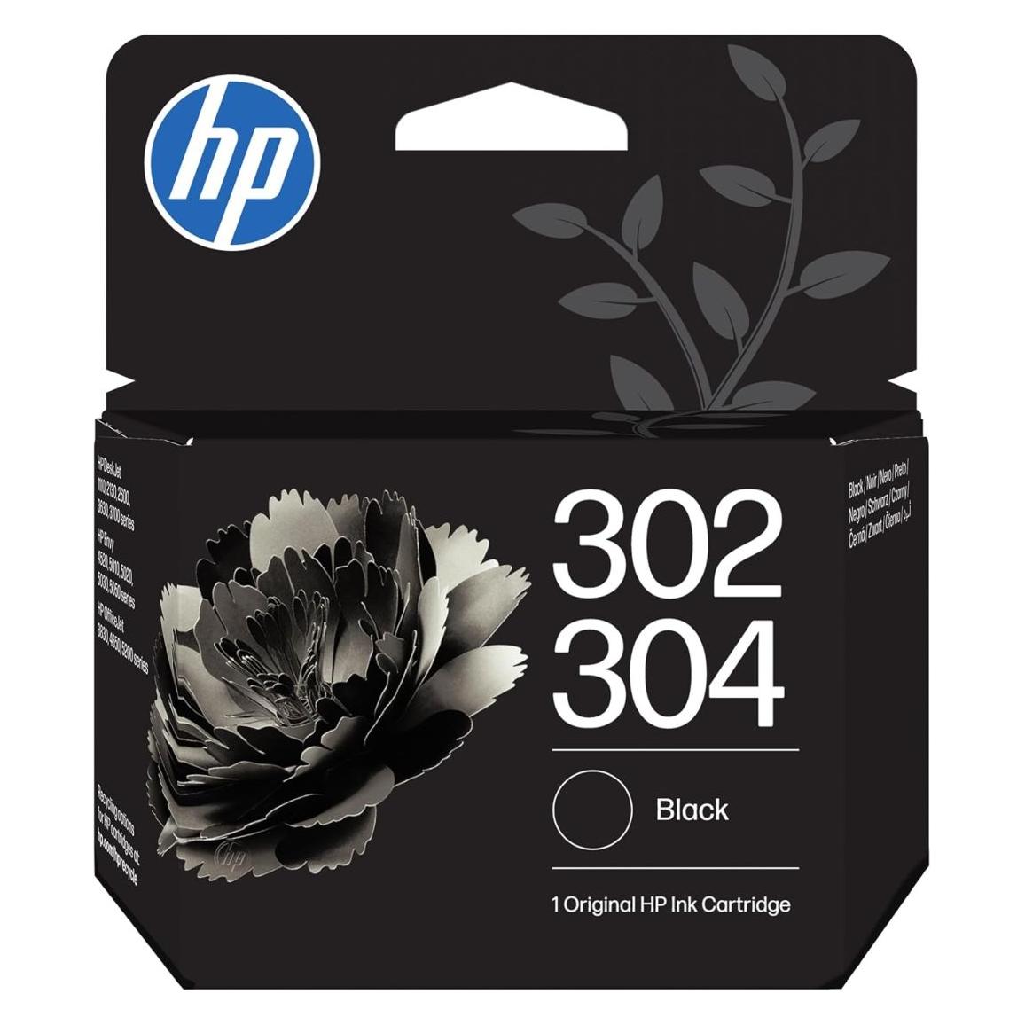 HP Hewlett-Packard 302/304 Black Original Ink Cartridge, 302/304 Black (BK) (B7RT7AE#LS2)