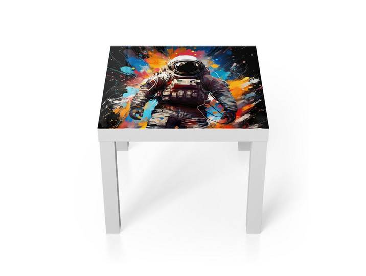 DEQORI Couchtisch 'Galaktische Visionen', Glas Beistelltisch Glastisch modern