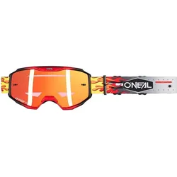 O Neal, Unisex, Sportbrille, Oneal B-10 Goggle HR V.25 (multi - radium red, Rot), Rot, Mehrfarbig