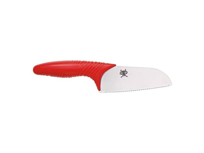 KAI Tim Mälzer Junior Couteau de cuisine pour enfants avec dentelure 11 cm - couteau de chef pour enfants à partir de 6 ans - avec protège-doigts et étui à couteau - Lauréat du Red Dot Design Award