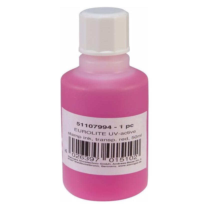 Eurolite UV-aktive Stempelfarbe, transparent rot, 50ml (51107994)