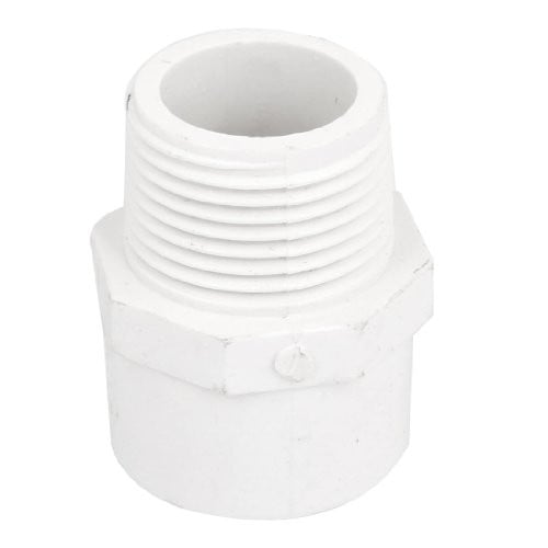 PVC Rechte Pijpkoppeling 32mm Buitendraad - Wit