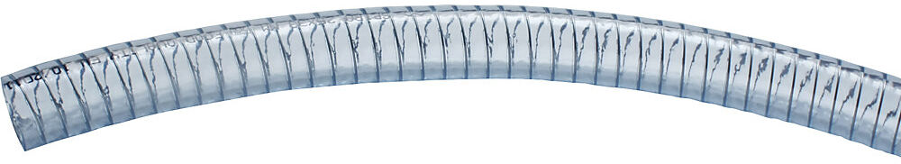 PVC-Schlauch, klar mit Stahlspirale, 5 bar, pro lfd. m, 1/2'', Innen-Ø 13 mm Jessberger