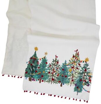 Saro Lifestyle "Christmas Trees Table Runner - 16""x72"""