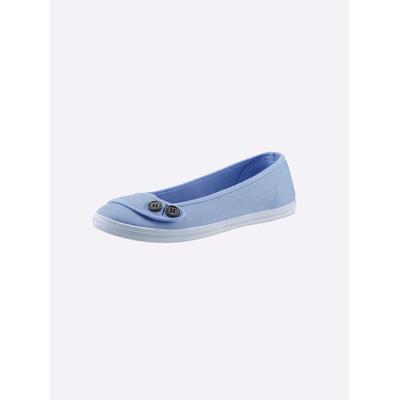 Ballerina CASUAL LOOKS, Damen, Gr. 36, Textil, blau (himmelblau), Schuhe Ballerina