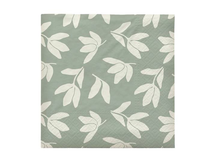 Broste Copenhagen Serviettes en papier Herbert 33x33 cm lot de 20 Desert sage-off white