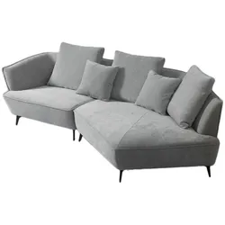 DESIGNSOFA GARBO Grau Webstoff
