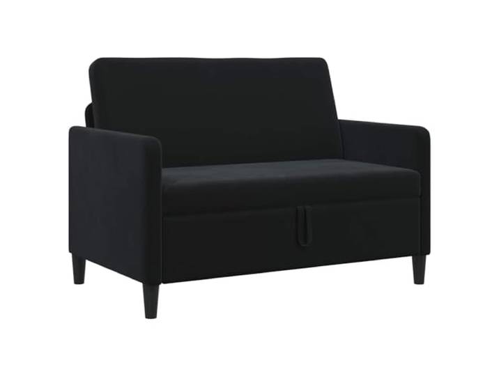 Todiikf 2-Sitzer Sofa mit Stauraum Schwarz 122x78x87 cm Platzsparendes 2-Sitzer Polstersofa für das Wohnzimmer mit klappbarem Stauraum und pflegeleichtem Textilbezug.