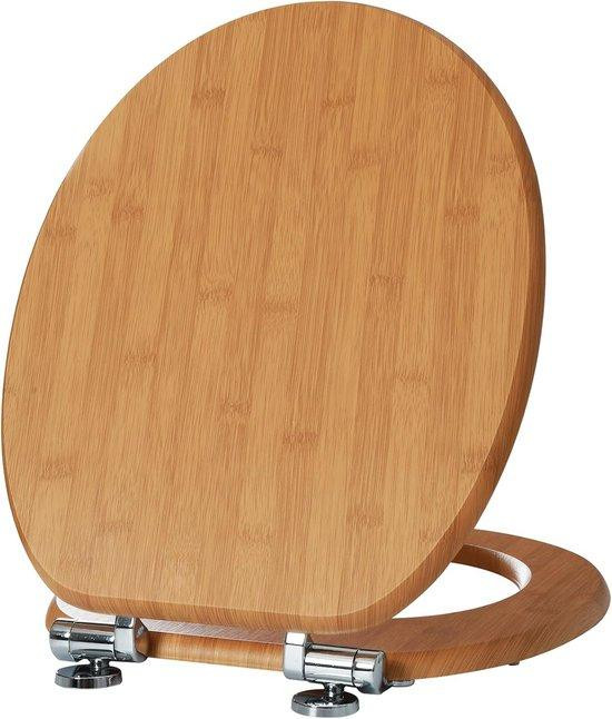 Bamboe toiletbril met softclosemechanisme in groen of bruin