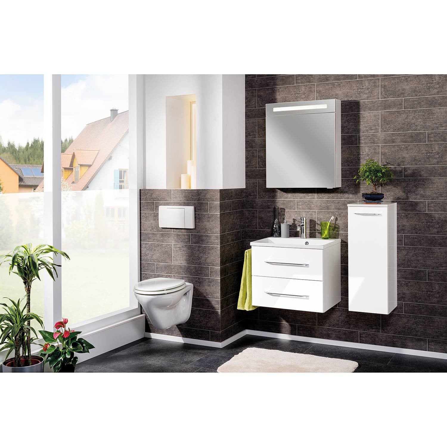 home24 Wastafel Clever Wit Hoogglans 60 cm