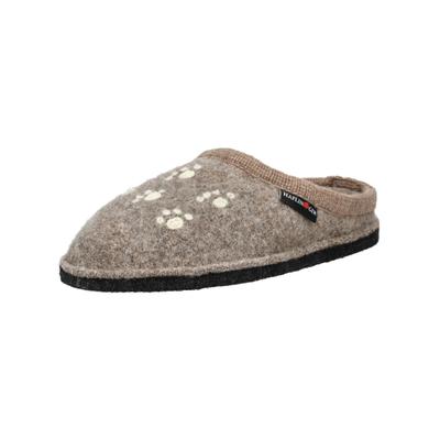 Hausschuh HAFLINGER "Haflinger Hausschuhe Wolle", Damen, Gr. 40, beige, Textil, Schuhe Hausschuh