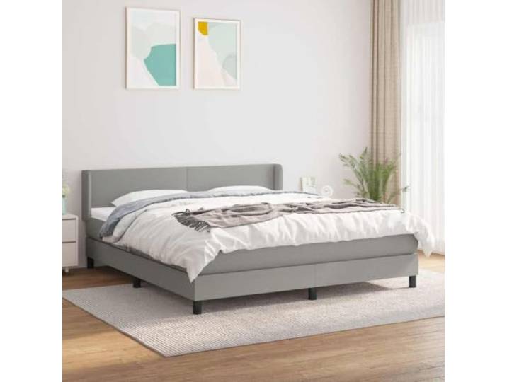YNGBHFNOP Holzwerkstoff Feuchtigkeitsresistent Lattenrost Grau 75x190 cm Bettgestell Betongrau 75x190 cm Holzwerkstoff Stabiler Bettrahmen mit Sperrholzlatten Schlafzimmer Möbel Ohne Matratze